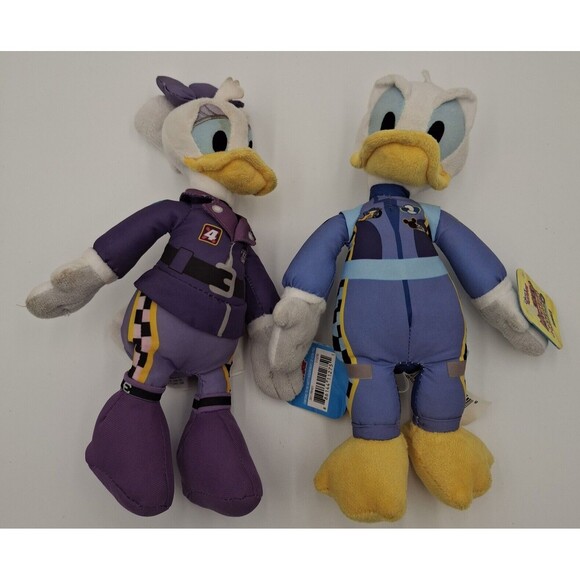Just Play Angry Disney Donald & Daisy Duck Plush Roadster Racers 9 inch - Picture 2 of 7